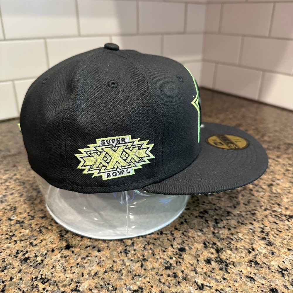 Dallas Cowboys New Era 59FIFTY Fitted Hat 7 1/4 Black Green Super Bowl XXX New - Picture 5 of 9